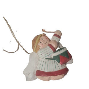Eddie Walker Angel With A Drum Christmas Ornament